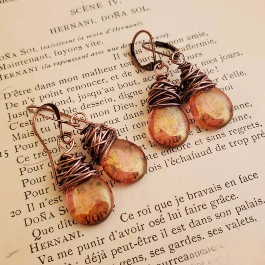 Boucles d’oreilles bohèmes luciole