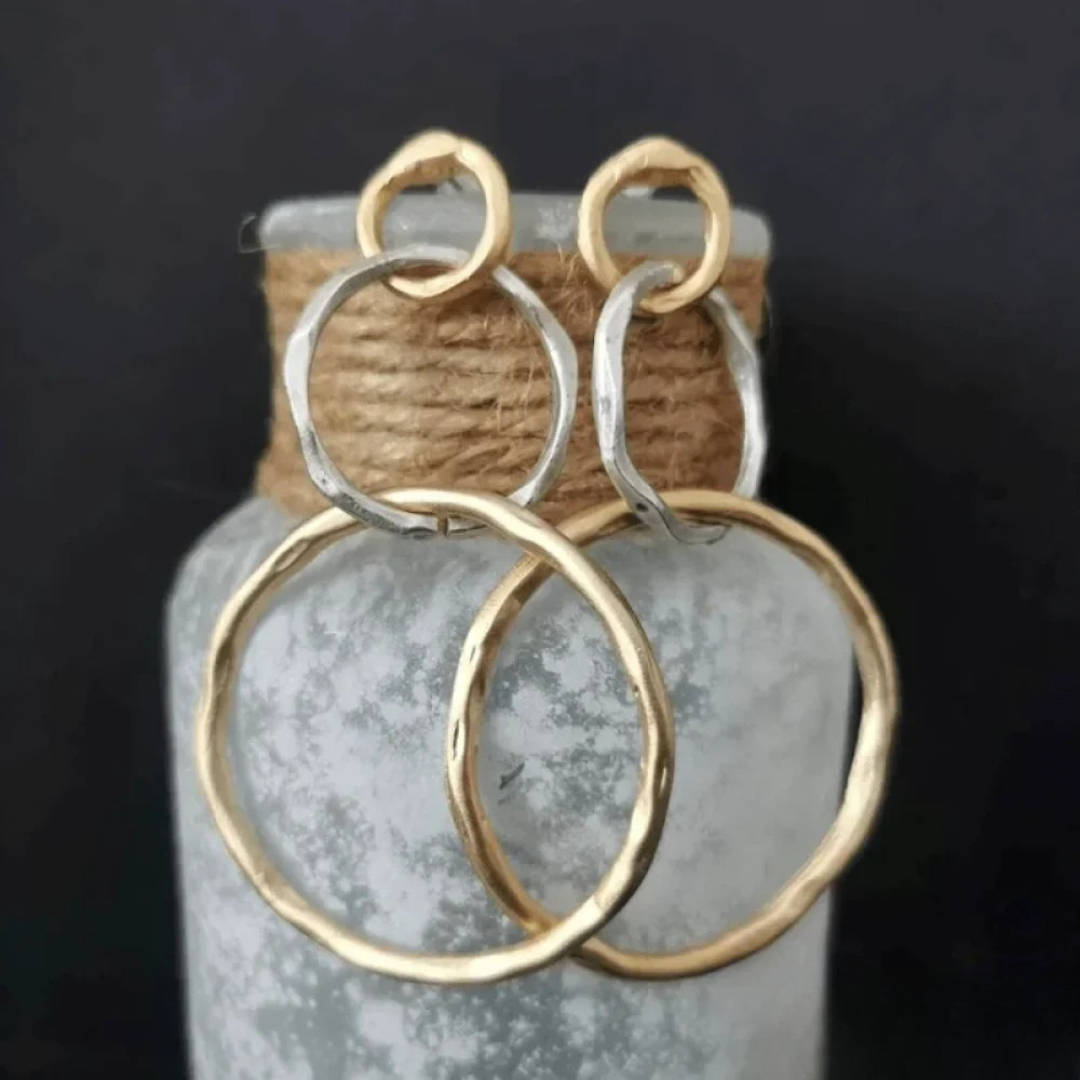 Créoles vintage en or et argent