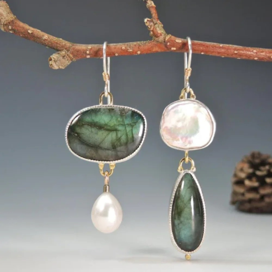 Boucles d’oreilles vintage en pierre