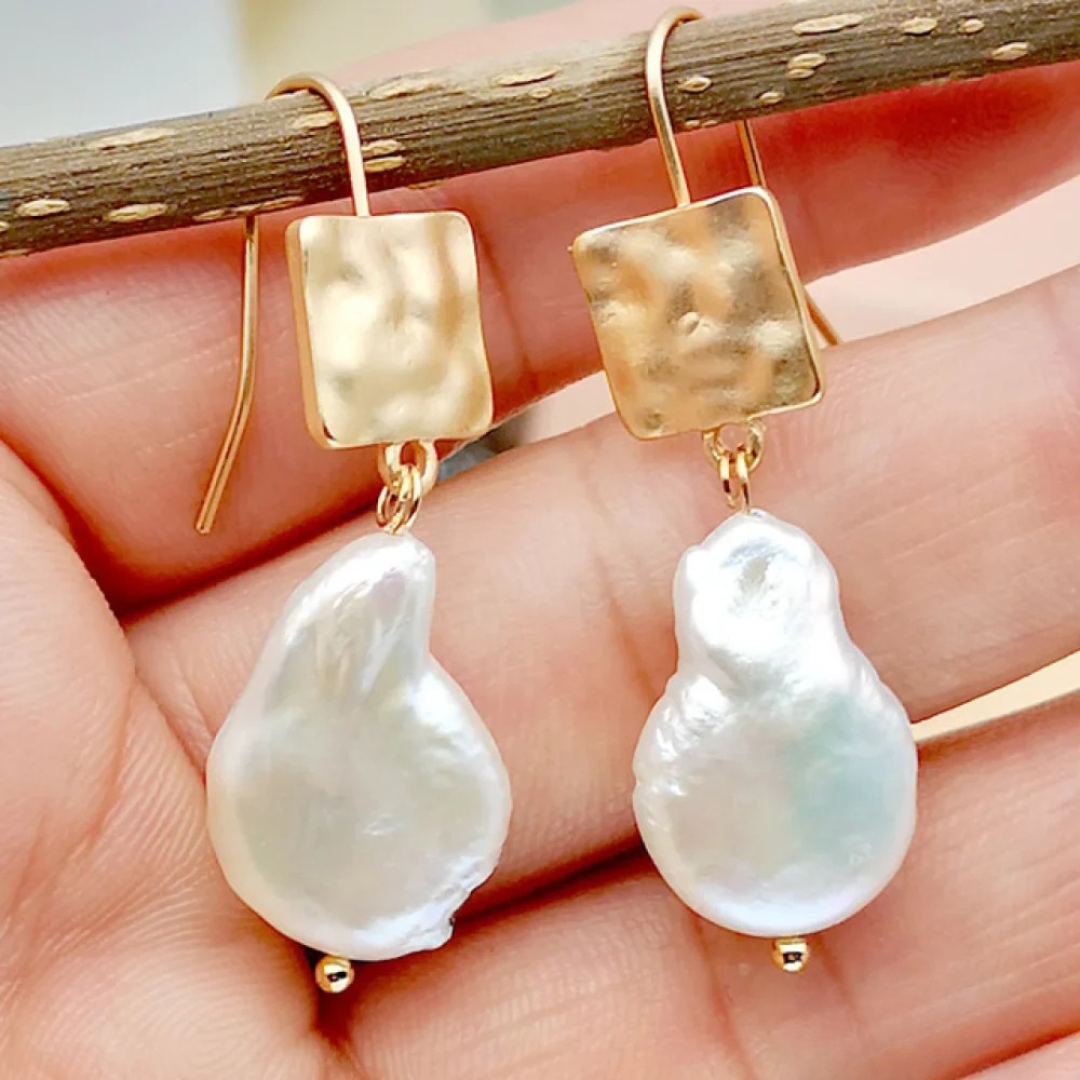 Boucles d’oreilles vintage en perles d’eau douce
