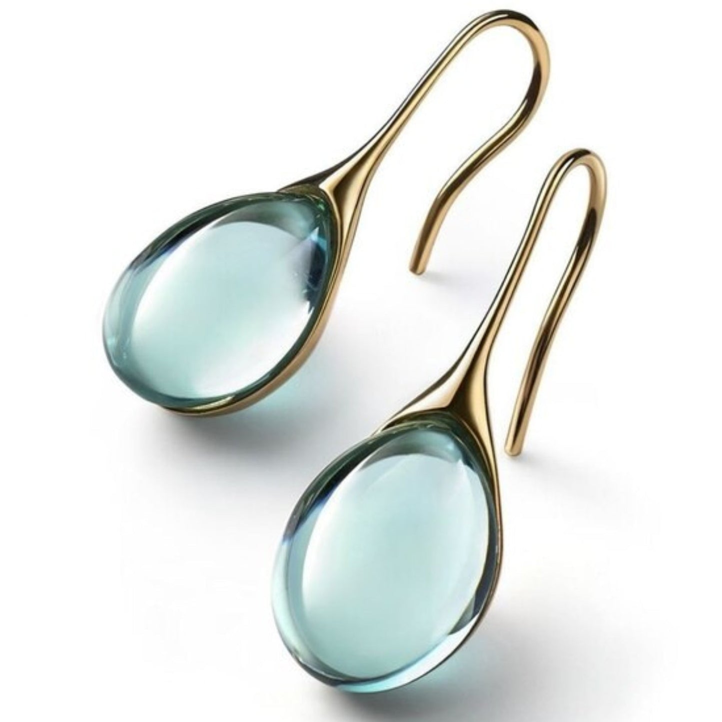 Boucles d’oreilles pendantes en cristal, dorées et argentées