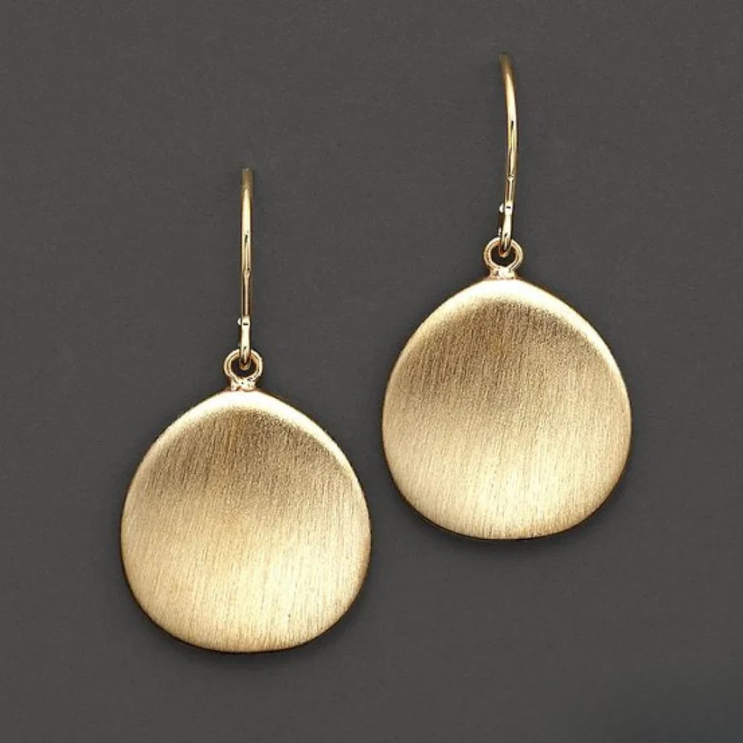 Boucles d’oreilles vintage à plaque dorée