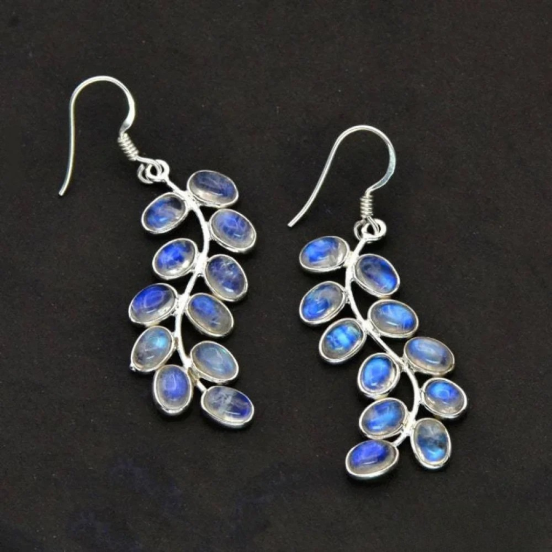 Boucles d’oreilles en pierre de lune