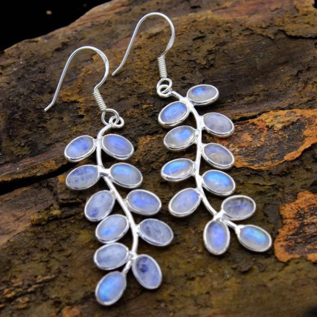 Boucles d’oreilles en pierre de lune