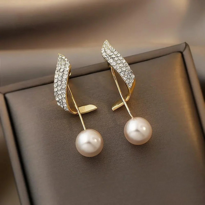 Boucles d’oreilles en perles et dorées