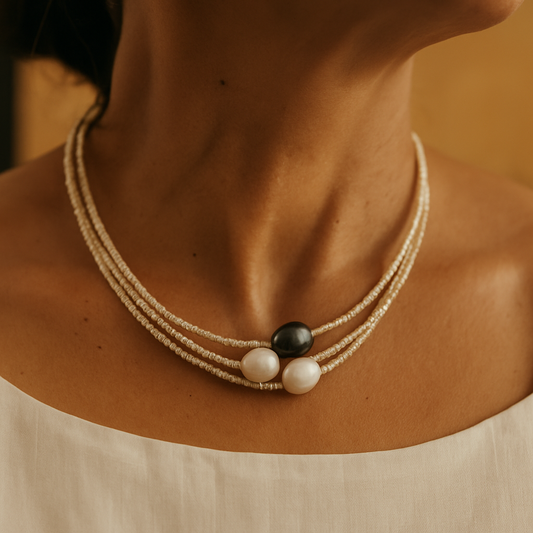Collier vintage en perles d’eau douce