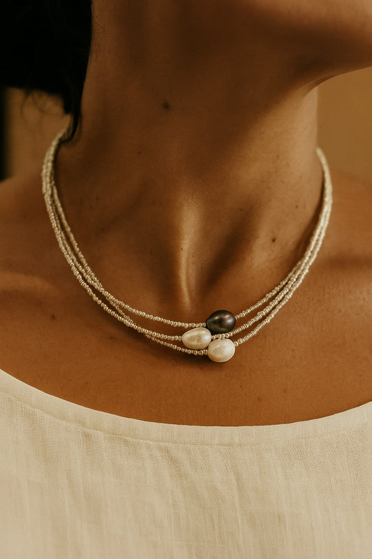 Collier vintage en perles d’eau douce